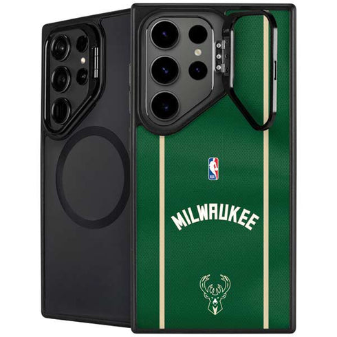NBA Milwaukee Bucks Jersey Galaxy S25 Ultra Kickstand Case